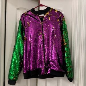 Multi-Colored Reversible Sequin Jacket XXL